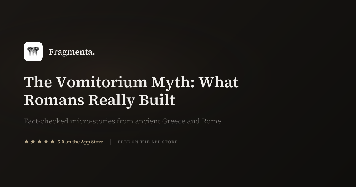 The Vomitorium Myth: What Romans Really Built — Fragmenta